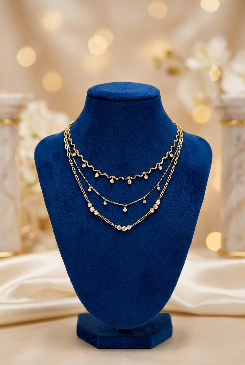 Minimalist Zircon Necklace in Titanium Steel